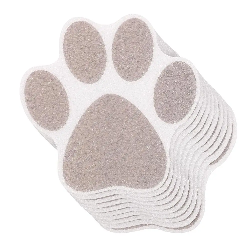 

20 шт., противоскользящие наклейки для пола в виде собачьей лапы, клейкий коврик для ванны, не коврик для душа, лента для ванной комнаты, аппликация для детей