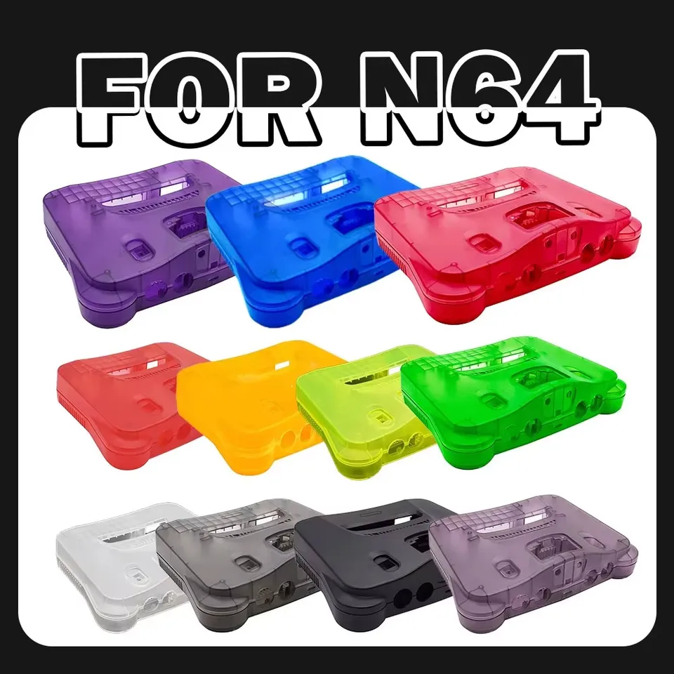 TicKnot プラスチックシェル N64本体用 半透明ケース 任天堂64用