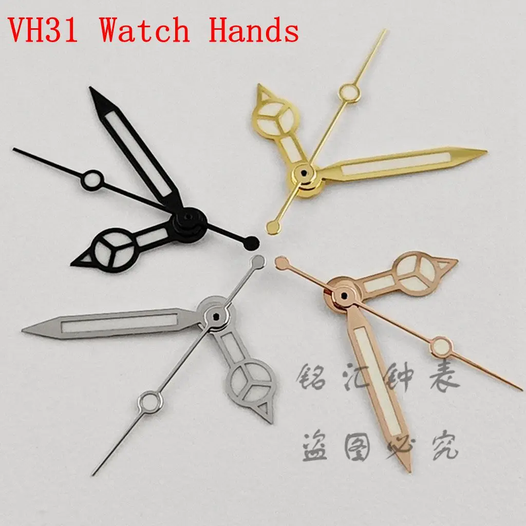 VH31 SUB Style Watch Hands Set Green Luminous Watch Pointers Fit VH31A VH60 VH61 VH63 Sweep Quartz Movement Watch Repair Parts