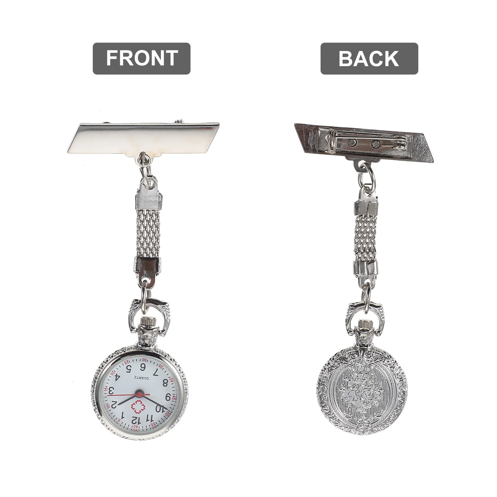 1pc enfermeira bolso liga grande dial clip-on design para enfermagem relógio de bolso estudantes médicos mulheres pendurado relógio fob