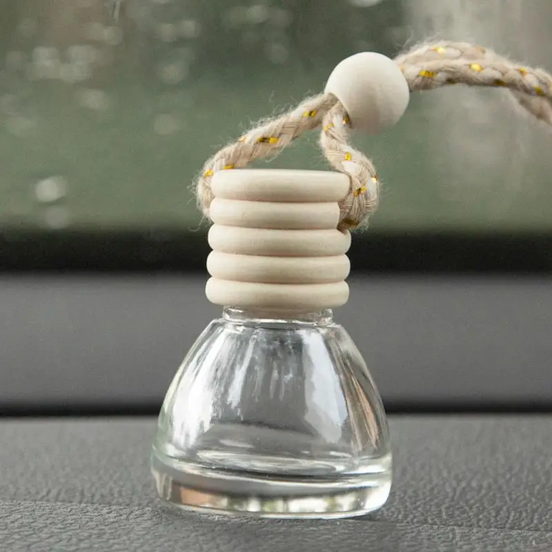 Auto Lufterfrischer Auto Parfüm Clip Ätherisches Öl Diffusor Vent Leere Glas Flasche Dekoration Aromatherapie Glas Flasche 1PC