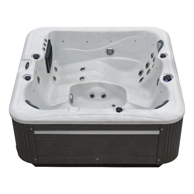 Aquaspring Luxury 5 Persons Acrylic Whirlpool Spa Hot Tub Massage Bathtub Jacuzzi with 131 Jets and Balboa System Outdoor