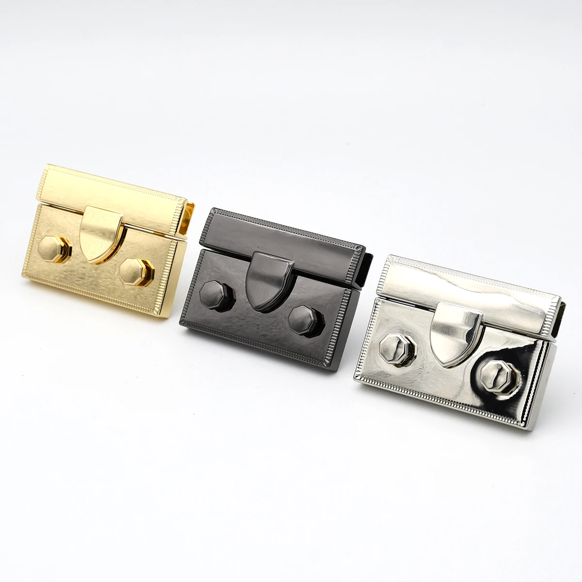 Bag Lock Squeeze Lock Turn Press Closure Clasp Buckle for Leathercraft Women Bag Parts Accessories