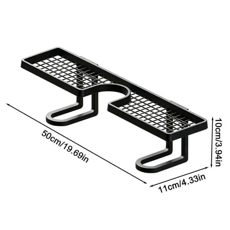 Bathroom U-Shaped Rack Wall Mount Floating Shelf Over Sink Organizer Wash Basin Rack Punch-Free Storage Accessories