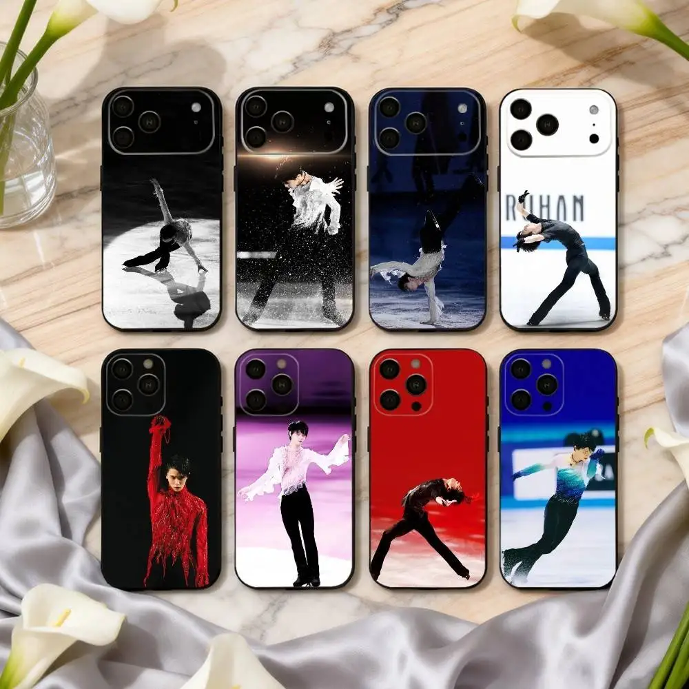 

4A Jump Legend H-H-Hanyu Y-Yuzuru Phone Case For iPhone 17,16,15,14,13,12,11 Plus,Pro Max,XS,Soft Silicone Black Cover