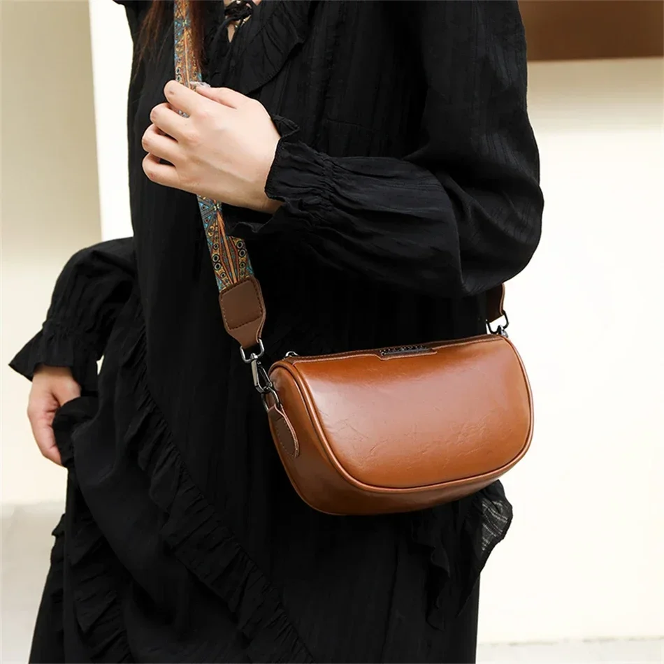 Vintage Female Small Shoulder Messenger Bag Ladies Soft Leather Crossbody Bags for Women 2024 Ladies Handbag Fashion Phone Bag