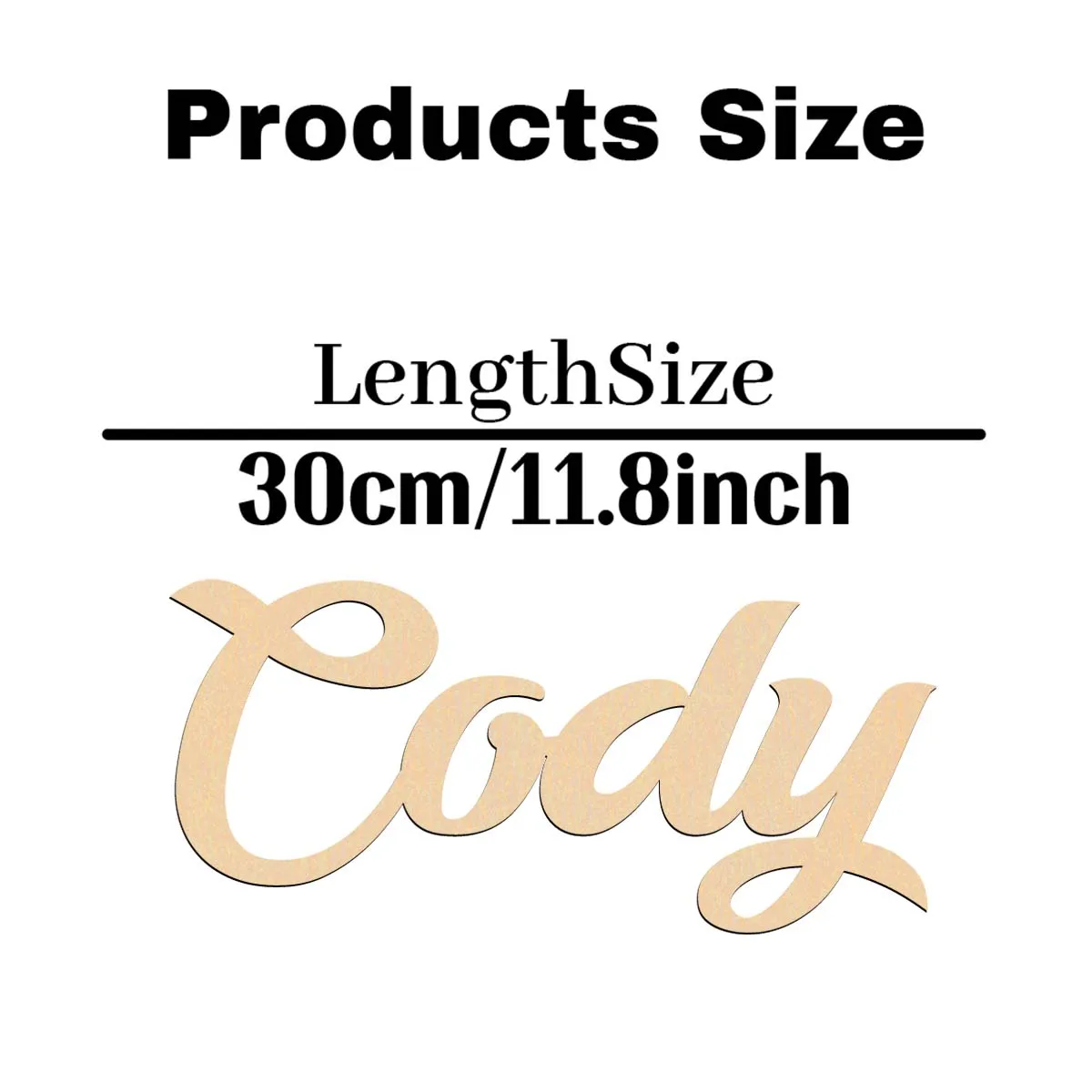 1pc criativo cody exemplo nome personalizado placa de madeira material de madeira sinal de madeira sinal de corte a laser ldeal decoração de casa