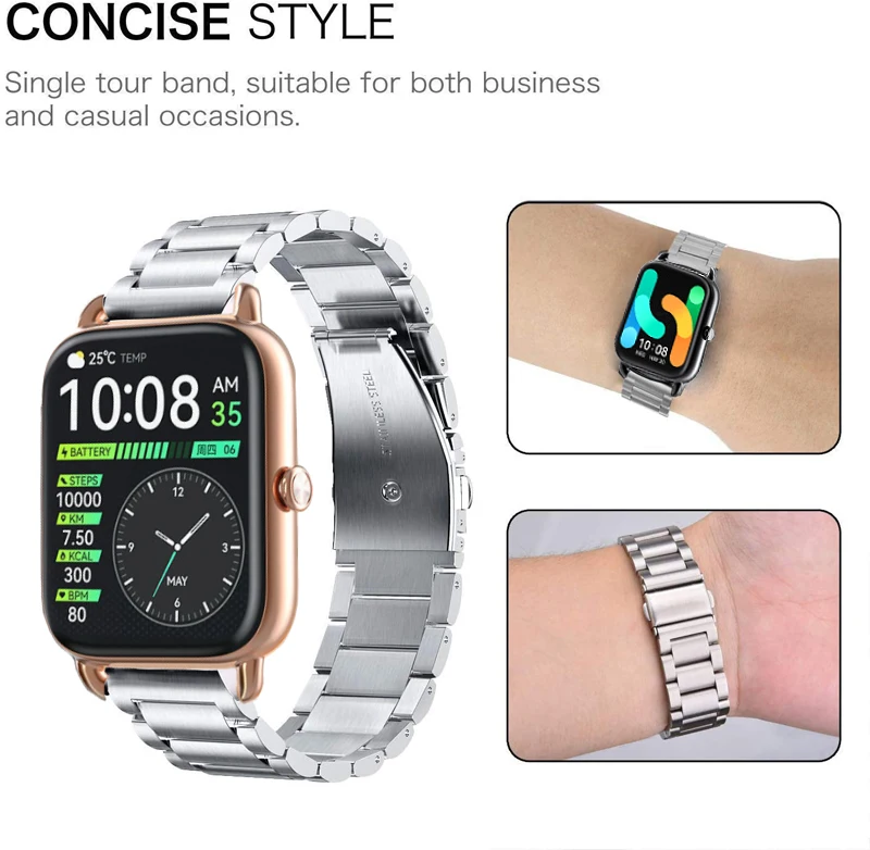 Stainless Steel Strap For Haylou RS4 Plus Smartwatch Bracelet Watchband Correa Band For Haylou RS4 Watch Strap Metal Wristband