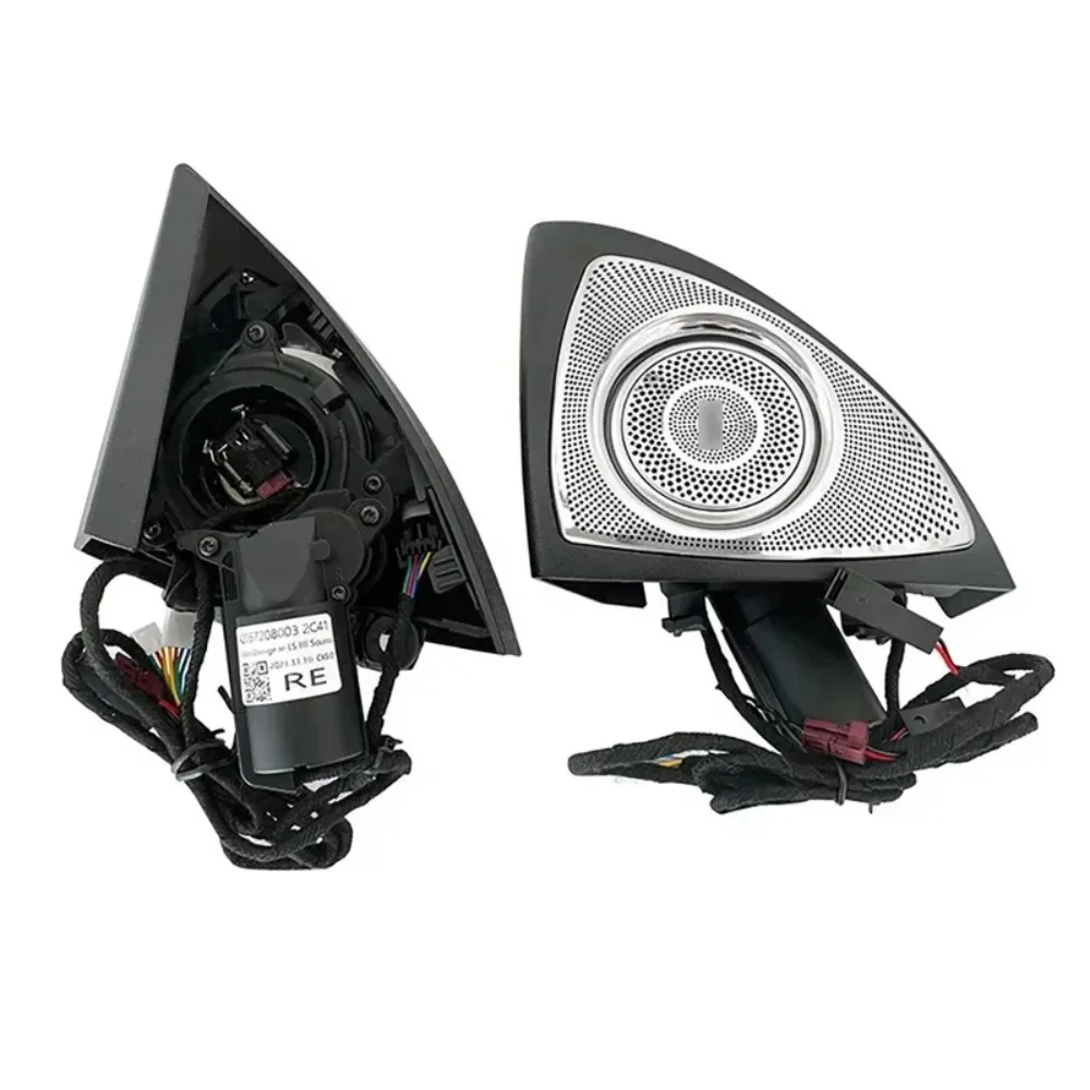 For Mercedes-Benz S-Class W222 3D Rotating Tweeter Speaker with 7/64 Colors Ambient Light