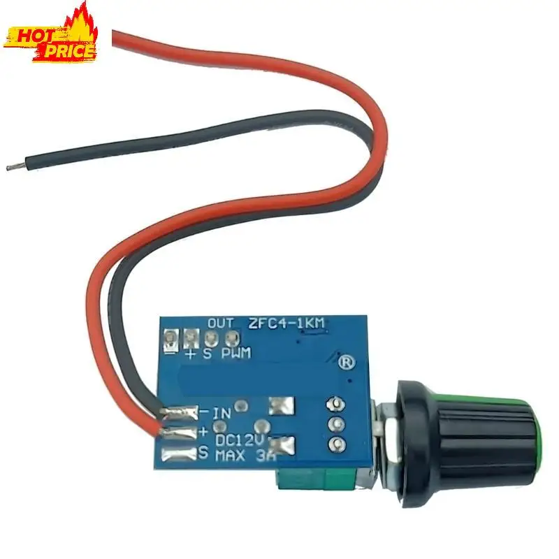 

PWM Fan Speed Controller 12V Adjustable Metal Button Switch 4 Wire Fan Speed