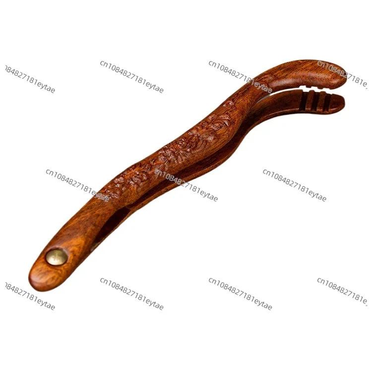 

Пинцет для чая из черного дерева с резьбой, нескользящий, с защитой от ожогов, для чайной церемонии кунг-фу, ZG341