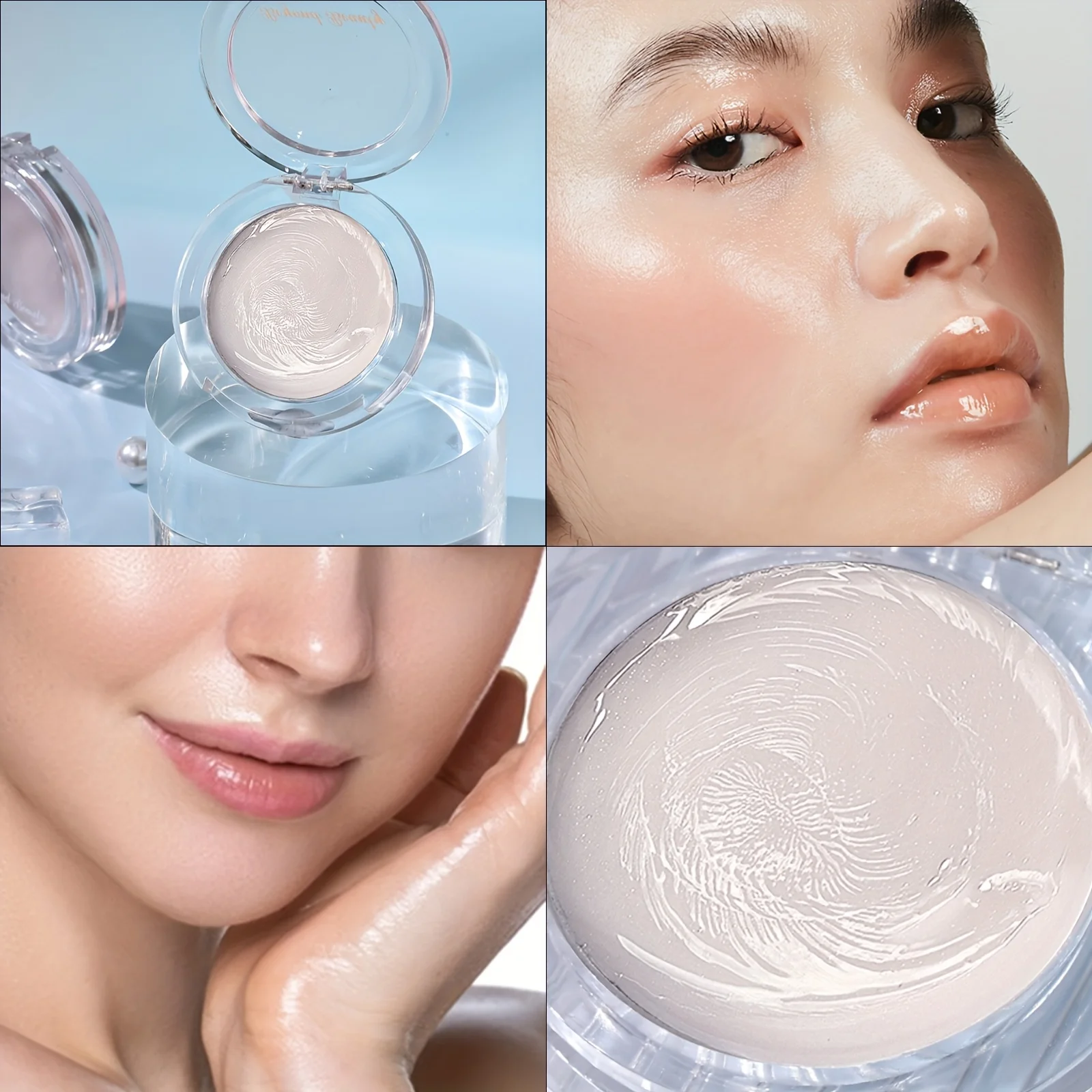 Set de 2 Bálsamos Iluminadores Hidratantes Multiusos, Bálsamo Hidratante Todo en Uno para Mejillas, Labios, Ojos y Cuello
