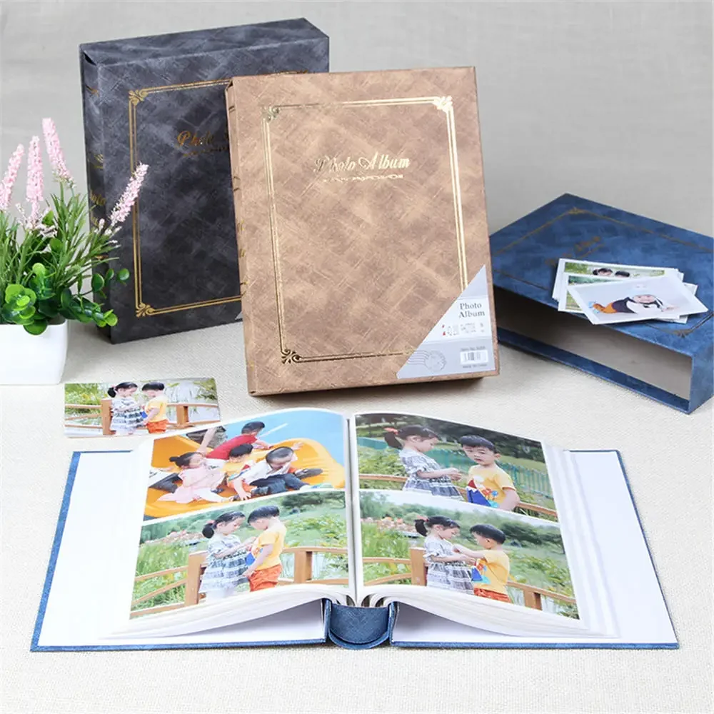 6 Inch Photo Album PhotoCard Holder 6 Inch Boxed Wedding Album Family Record Good Time Into The Album 4D 200 Pages