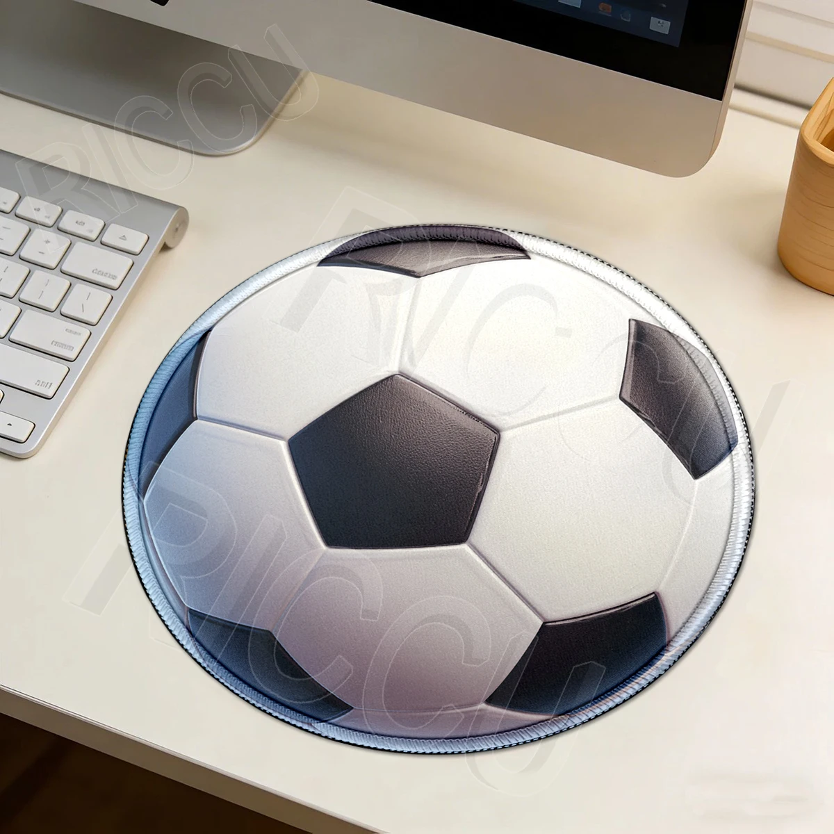 Soccer Circular Desk Mat Small Round Portable Mouse Pad Gamer Keyboard Mousepad Gaming Accessories Office PC Mouse Mats Carpet