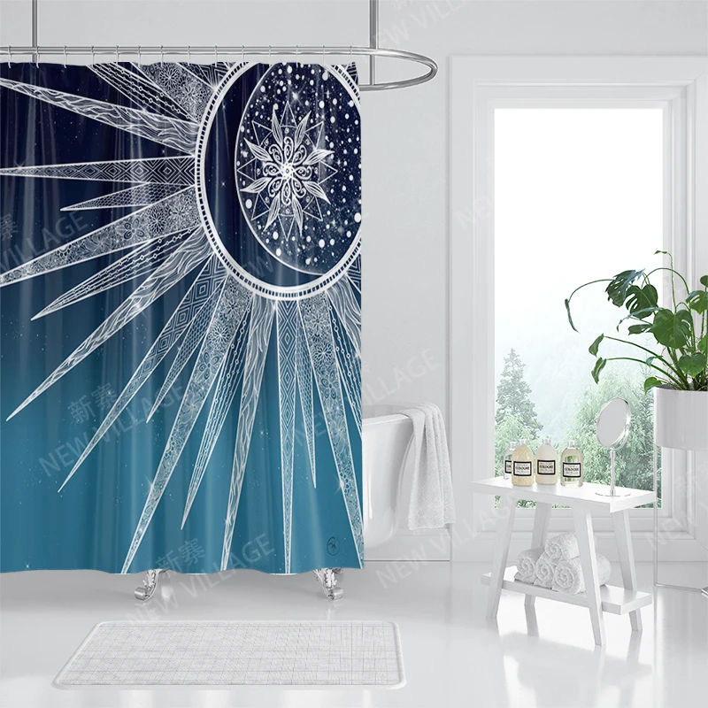 Mandala Waterproof fabric shower curtains Bathroom curtain accessories Bath curtain 180x200cm 240*200cm boho decoration vintage