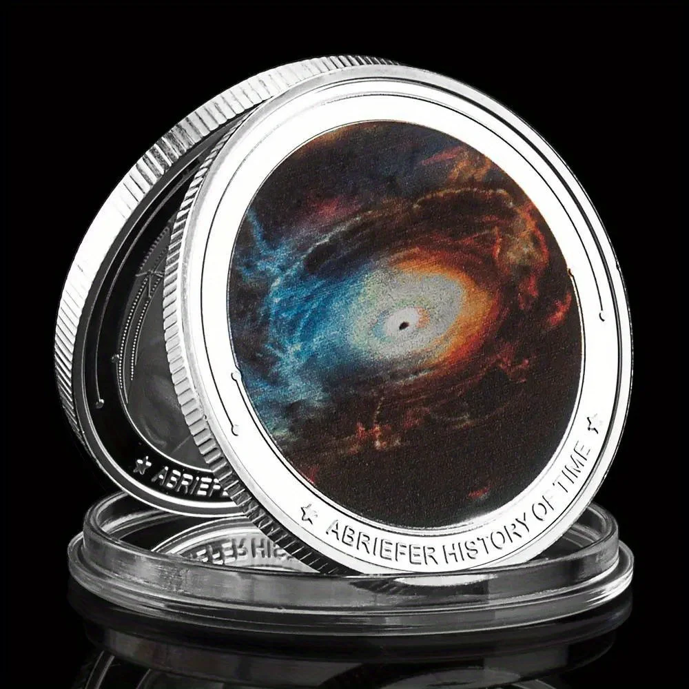 Stephen Hawking The Famous British Physicist and King of The Universe Collectible Silvery Plated Souvenir Commemorative Coin