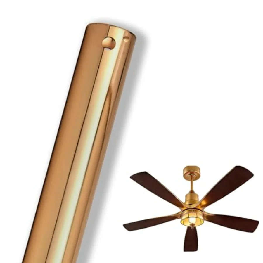 12 inch Ceiling Fan Downrod with Extension Cord, 1 Feet Downrod for Ceiling Fan, 1 inch Outside Diameter, Ceiling Boom Suitable