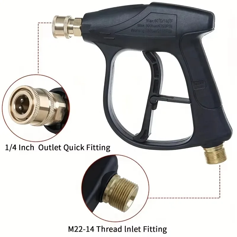 Pressure Washer Gun Set with Duckbill Rotatable Adjustable Nozzle, High Pressure Car Wash Accessory for Auto Cleaning