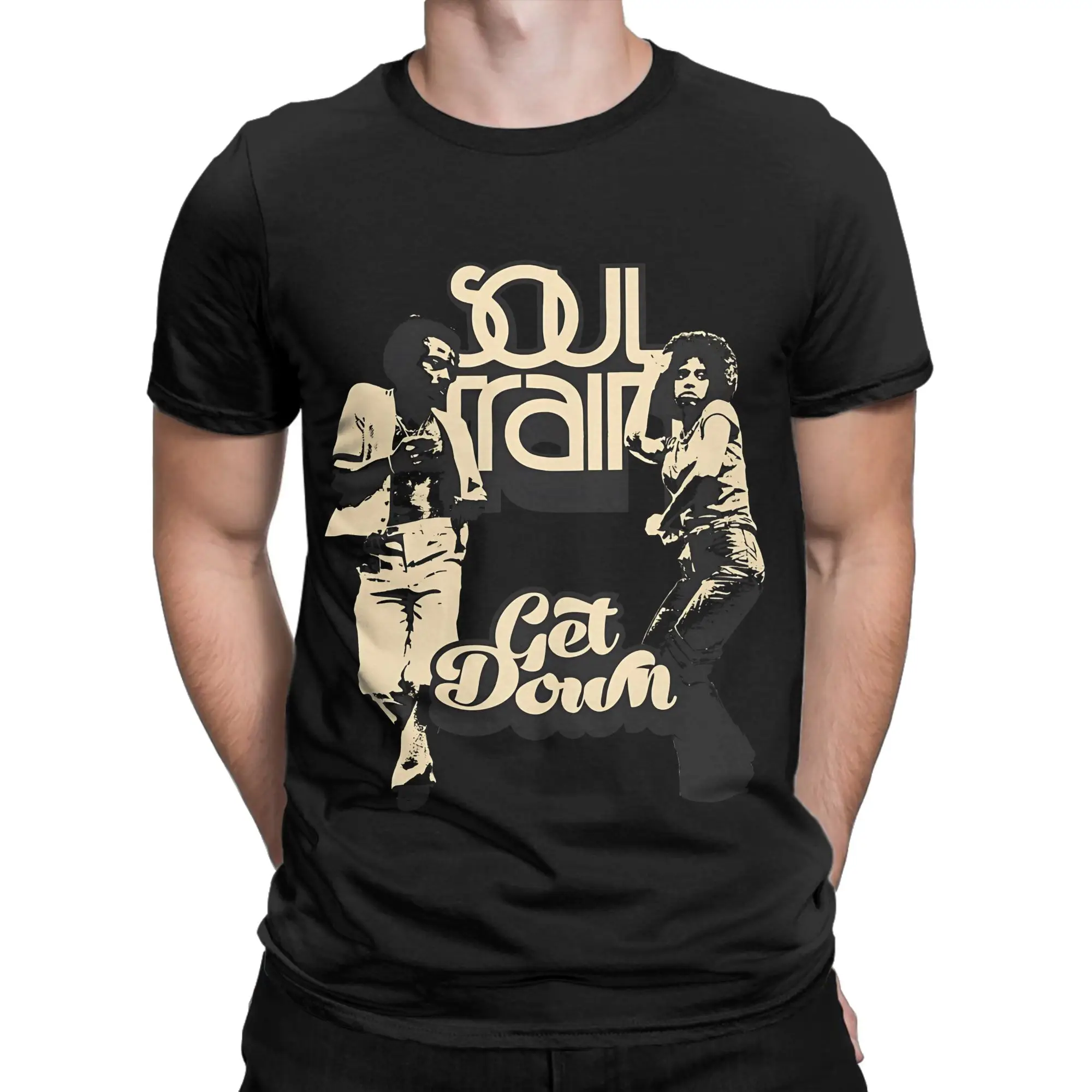 Soul Train Poster Funny Graphic 100% Cotton T-Shirt Soul Train Tees Tops For Men