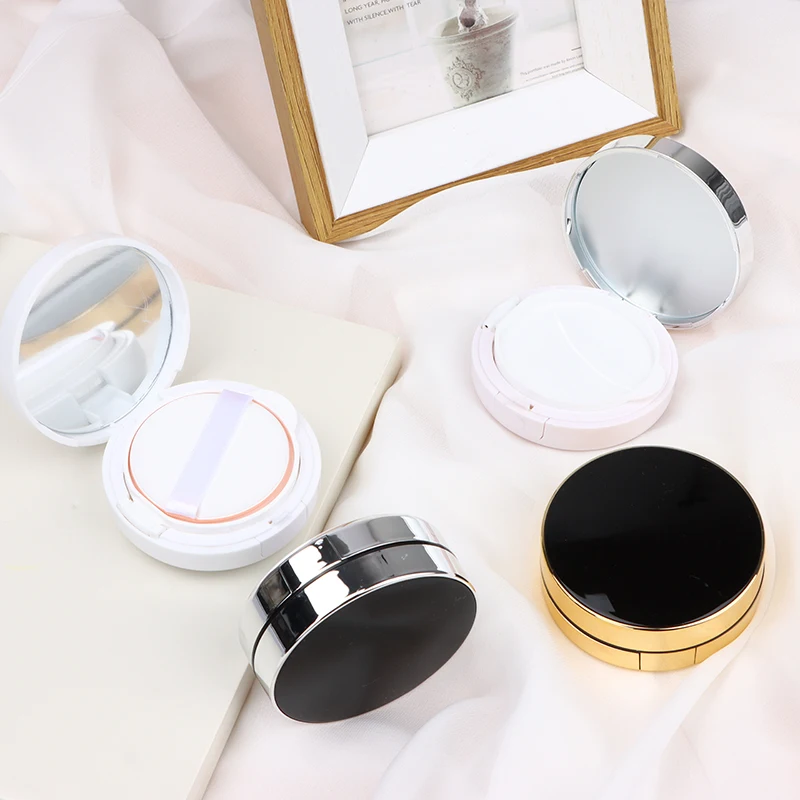 Empty Air Cushion Puff Box Portable Cosmetic Makeup Case Container with Powder Sponge Mirror for BB Cream Foundation