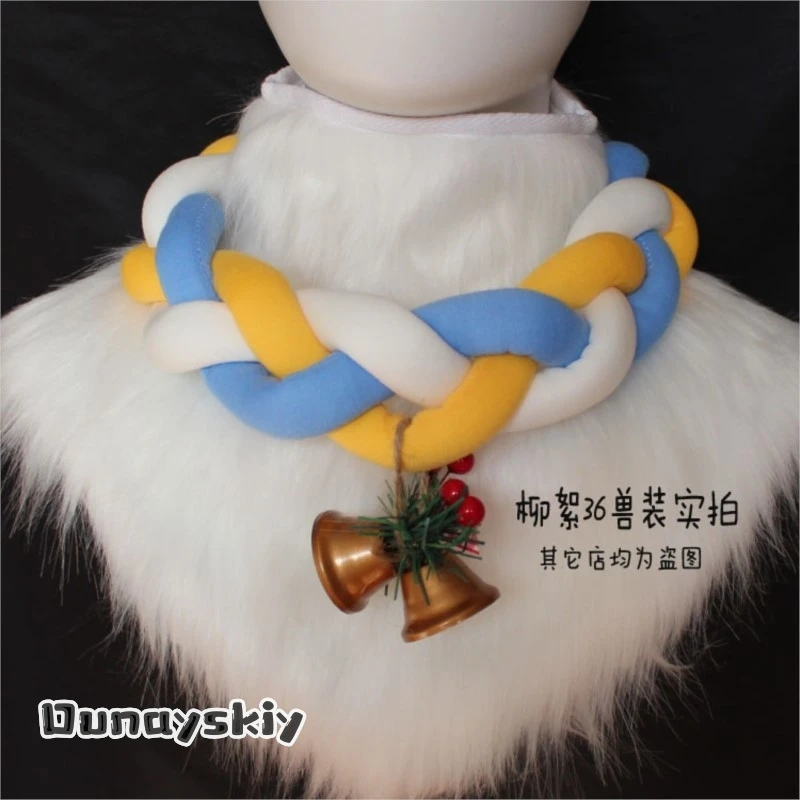 

aBcHs @ AFursuit с колье-колокольчиком, уникальные аксессуары, наряд для косплея в стиле аниме Ex, Рождественский подарок, ожерелье-цепочка на ключицы