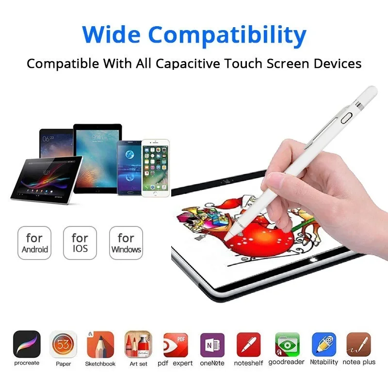 New Universal Touch Drawing Tablet Phone Stylus Capacitive Active Stylus Touch Screen Pen Smart for Android IPad Phone Pencil