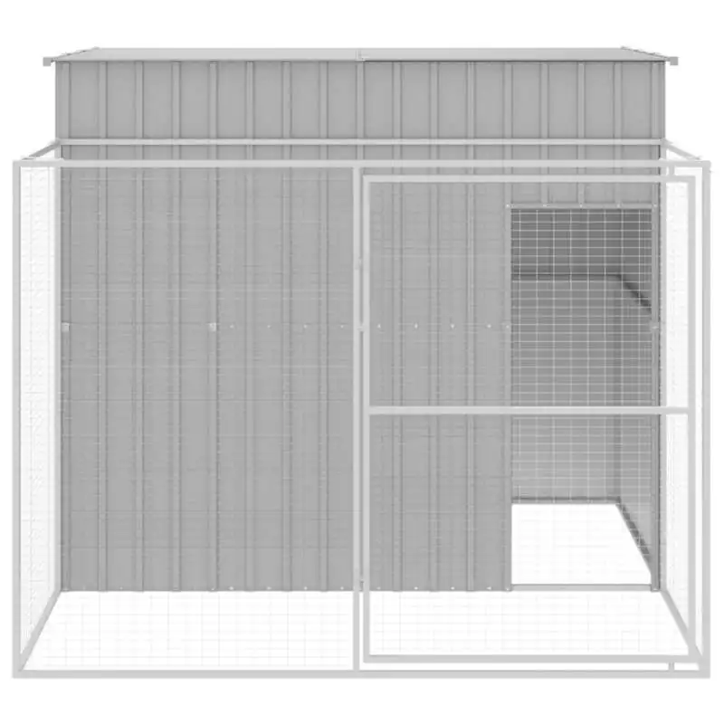 

Dog House Light Grey Galvanized Steel Medium Durable Dog House