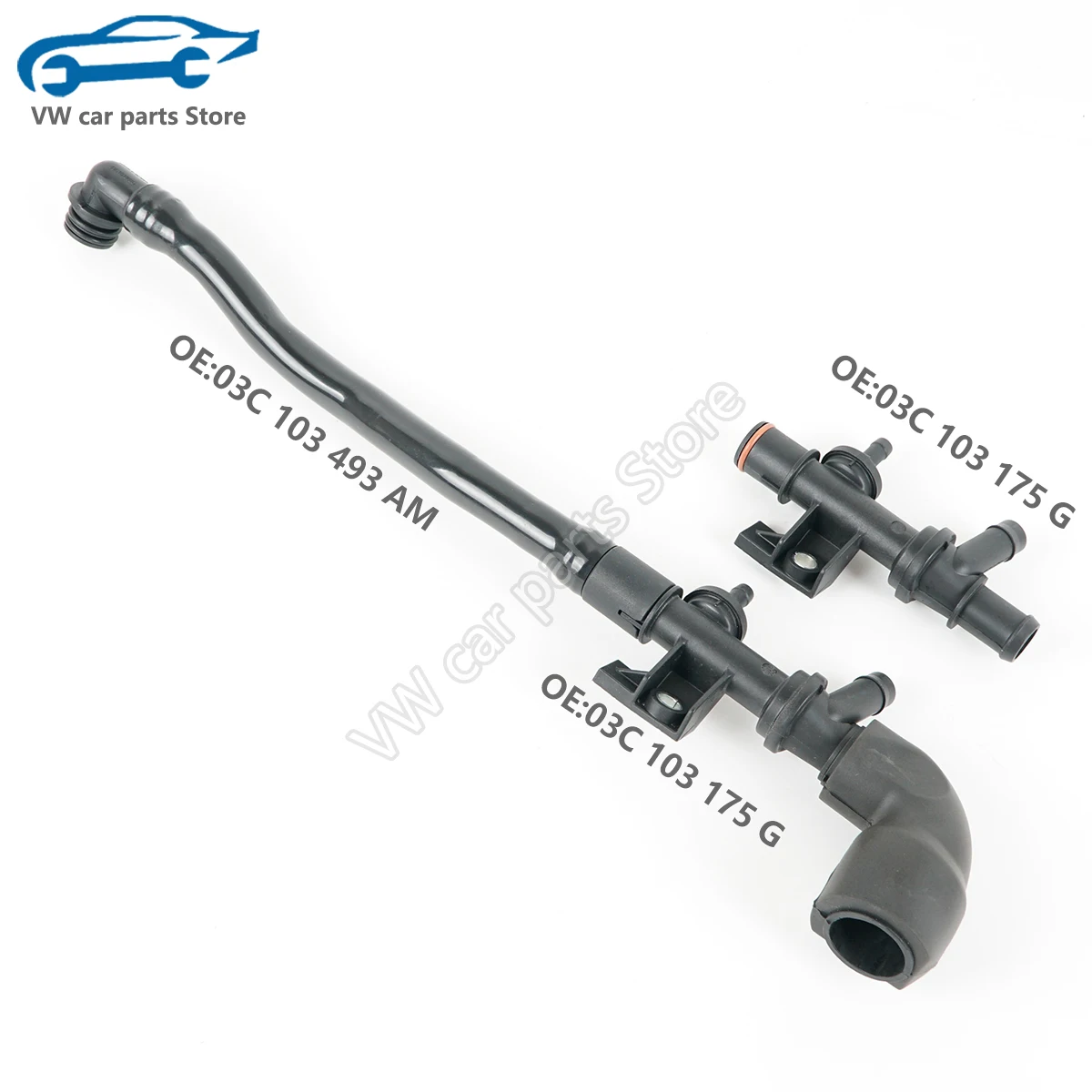 03C103493Zawór zwrotny węża odpowietrzającego skrzyni korbowej AM 03C103175G Do VW Golf Jetta EOS Tiguan Audi A3 1.4T 03C103175F 03C 103 175 G