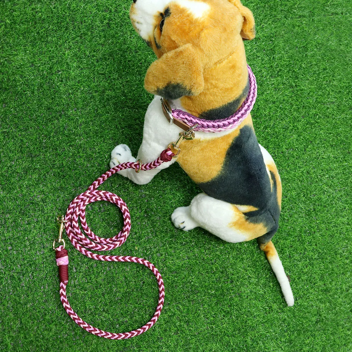 Luxury Adjustable Nylon Paracord Dog Leash Collar Set Quick Release Feature Ready to Ship Personalized Hands-Free Rope for Dogs