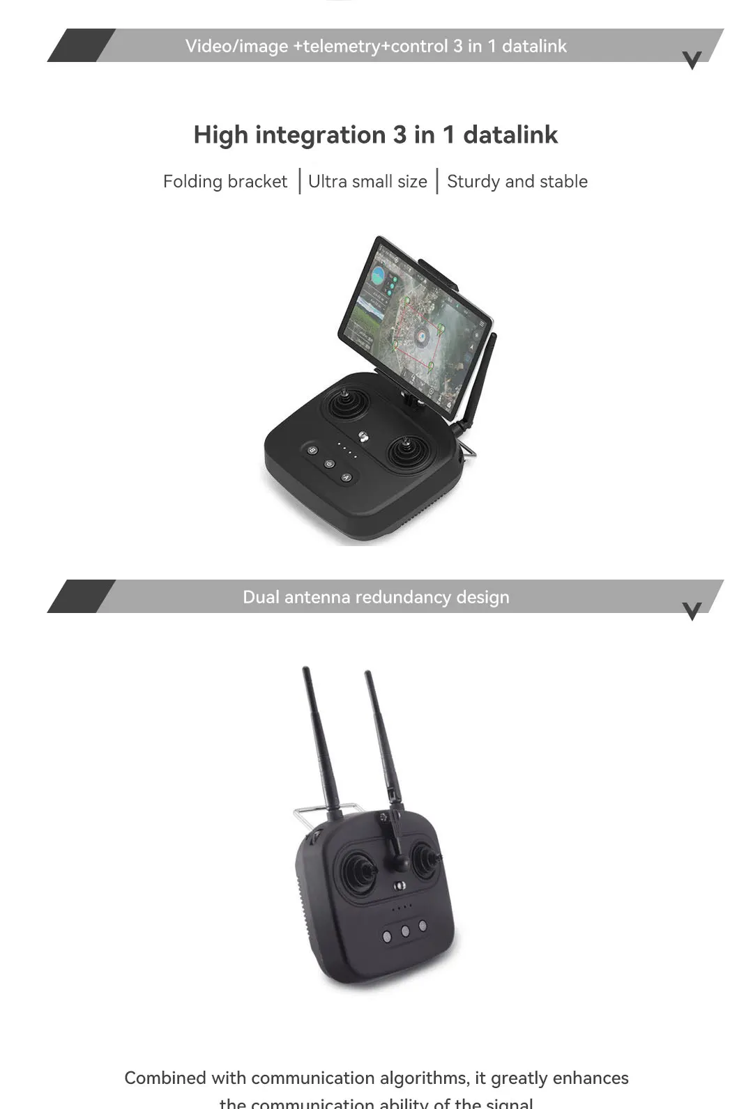 Skydroid T10 2.4GHz FHSS RC Transmitter with R10 Receiver, 10CH 10KM Long Range 4-in-1 Remote Controller for FPV