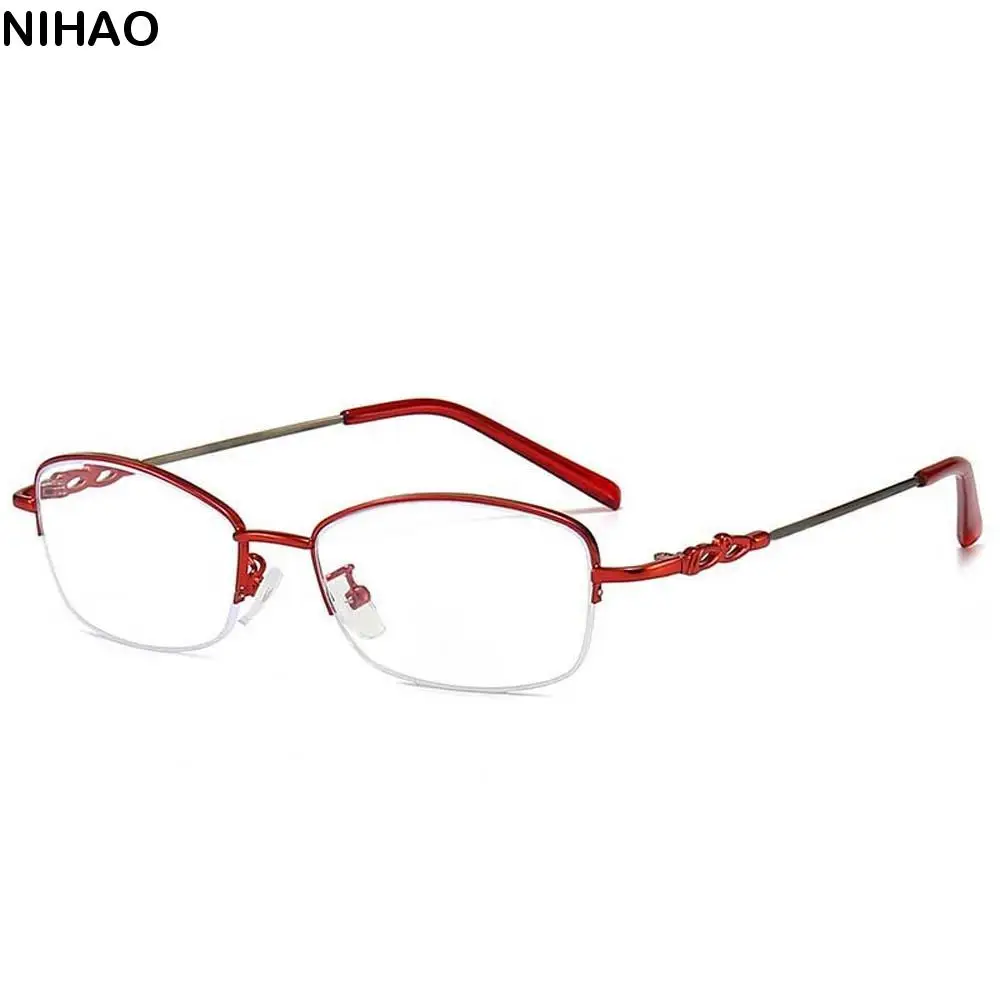 

Titanium Alloy Elderly Reading Glasses PC Elastic Half-frame Presbyopic Glasses Waterproof Costume Accessory Plain Eyewear