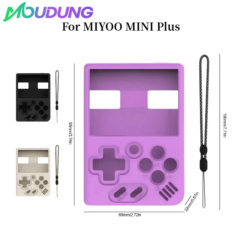 

Silicone Protection Soft Case Cover Sleeve Anti-Scratch Non-Slip with Lanyard Suitable for MIYOO MINI Plus Game Console