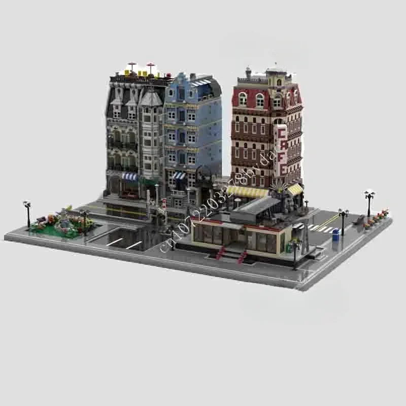 1201ピース ネクストシステム モジュラー鉄道駅 MOC クリエイティブ ストリートビュー モデル カスタムアーキテクチャ パズルセット 誕生日プレゼント おもちゃ