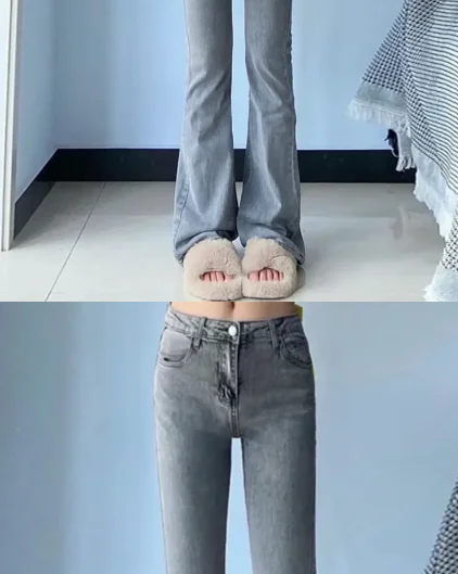 Bootcut jeans feminino tornozelo comprimento cowgirl estilo alargamento algodão sexy magro azul decoração cordão namorado regular trabalho ocidental