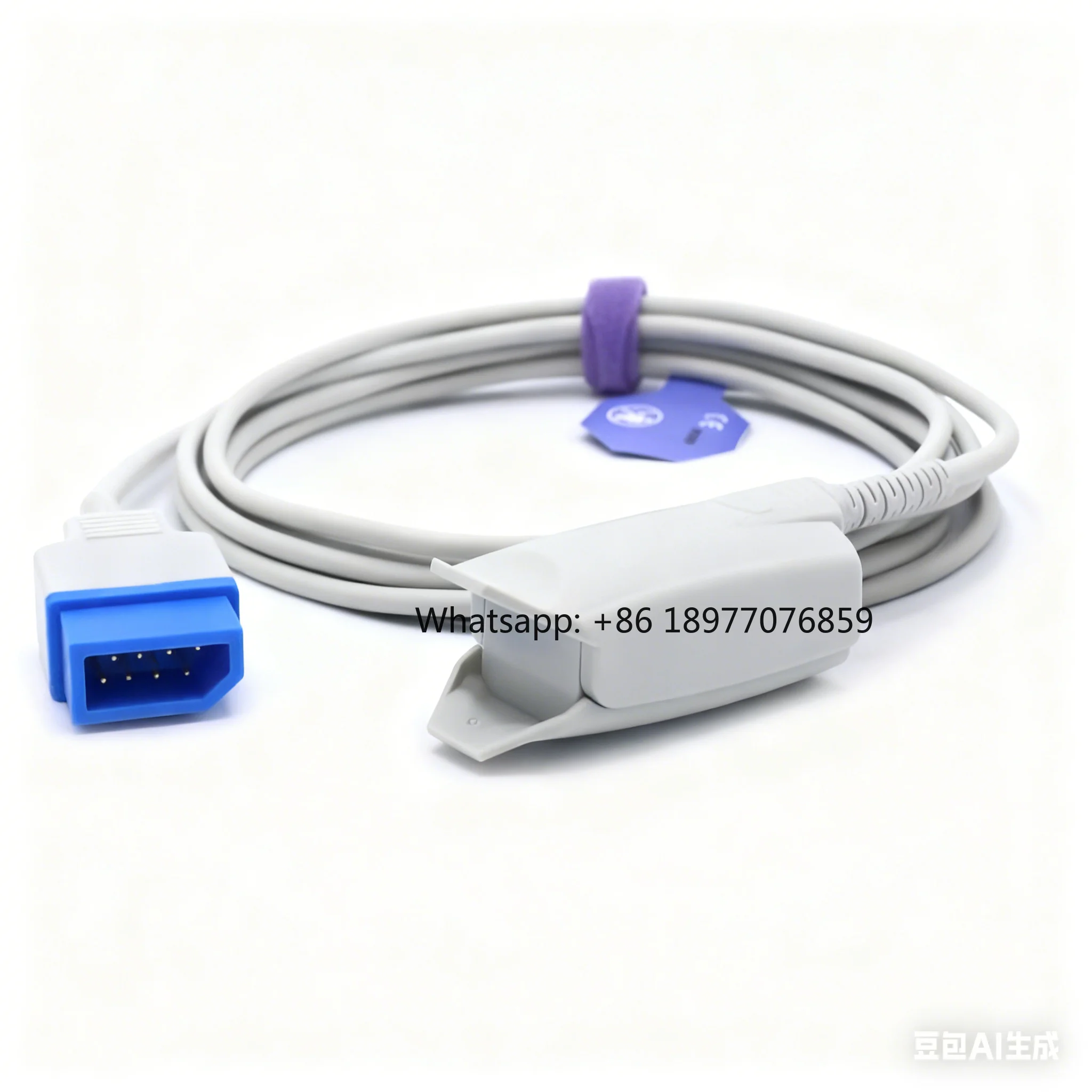 2026-mkr-patient-monitor-accessories-adult-extension-cable-finger-clip-reusable-pvc-un-ersal-sensor-c