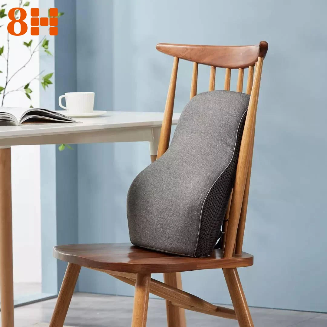 

8H Natural Latex Office Chair Back Cushion Massage Waist Orthopedic Pillow Car Seat Lumbar Cushion Pain Relief Washable Cover