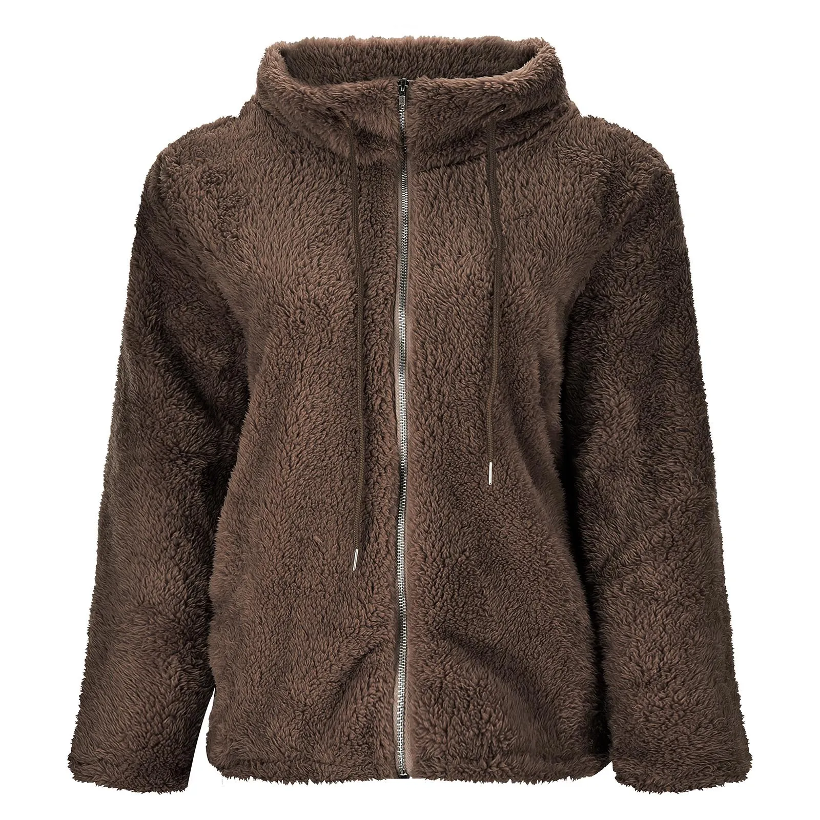 Autunno inverno giacca calda donna con cappuccio 2023 Casual femminile felpe con cappuccio felpa con cerniera cappotto solido morbido pile donna cappotto