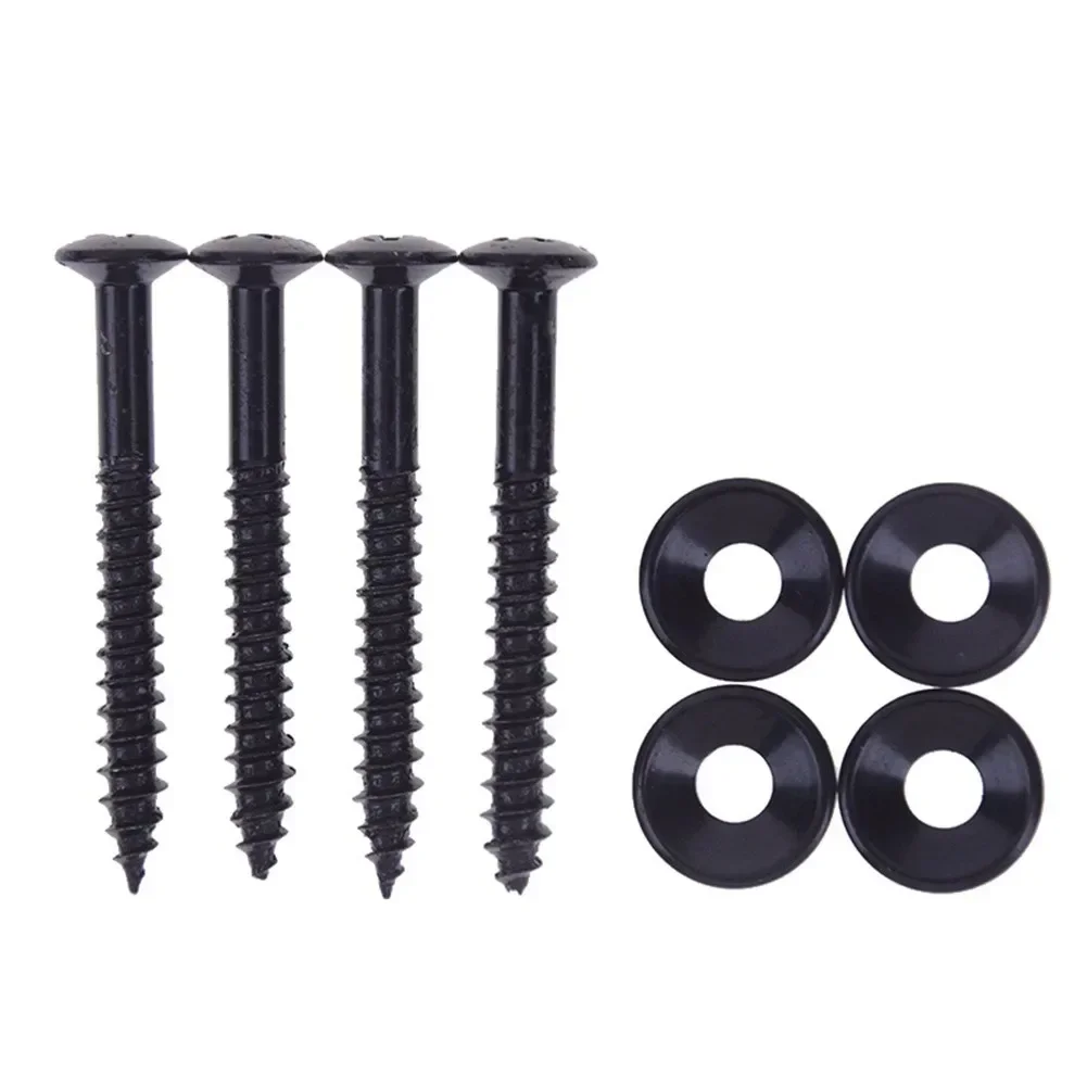 4pcs Guitar Neck Joint Plate Screw Bushings Ferrules With Bushings&Bolts Electric Guitars Instrument Metal Mounting Musical Neck