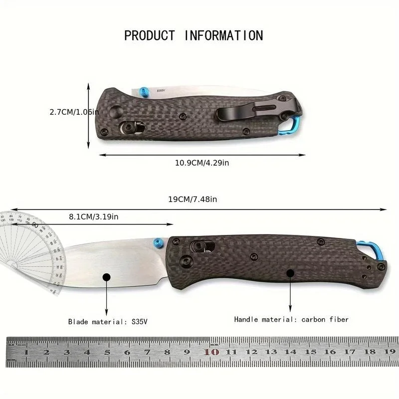 المحمولة الفاكهة سكين للفرد ألياف الكربون مقبض Bm535/533 سلسلة الراقية Edc أداة ل بقاء طقم الطوارئ سكين الصيد #2
