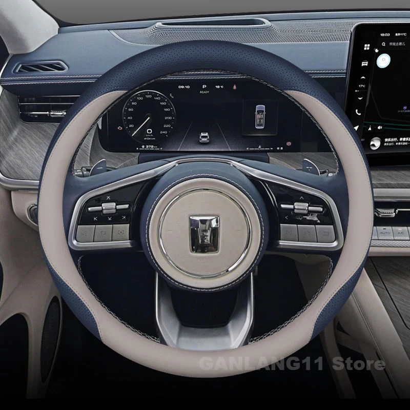 

For GWM Tank 500 Hi4-T Hi4-Z 300 2023 2024 2025 Car Steering Wheel Cover Leather Anti-slip Auto interior Accessories