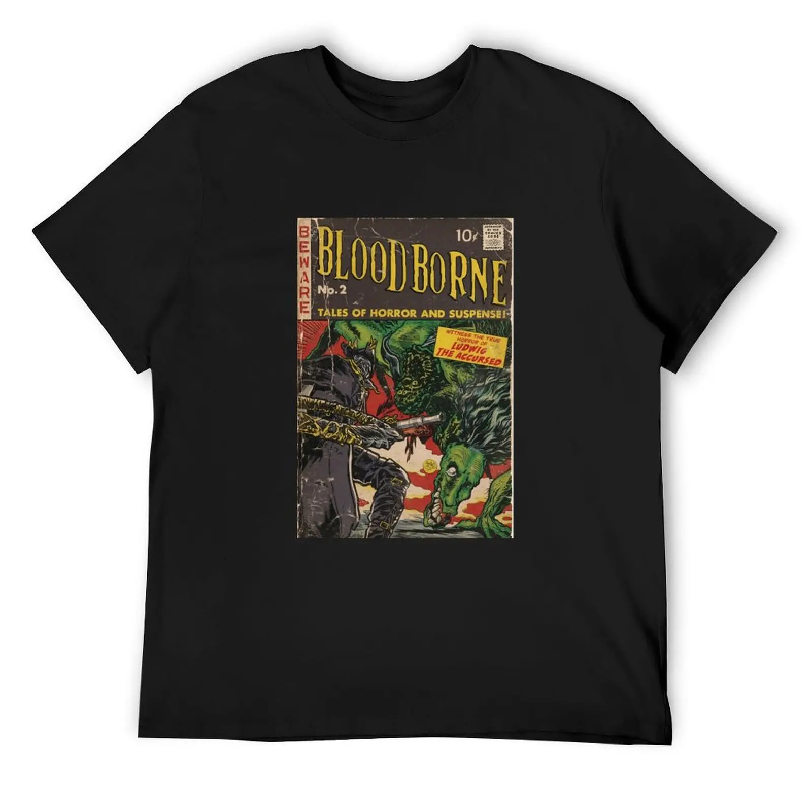 Bloodborne comic cover fan art Poster290 T-Shirt plus size tops anime figures graphics Men's t shirts