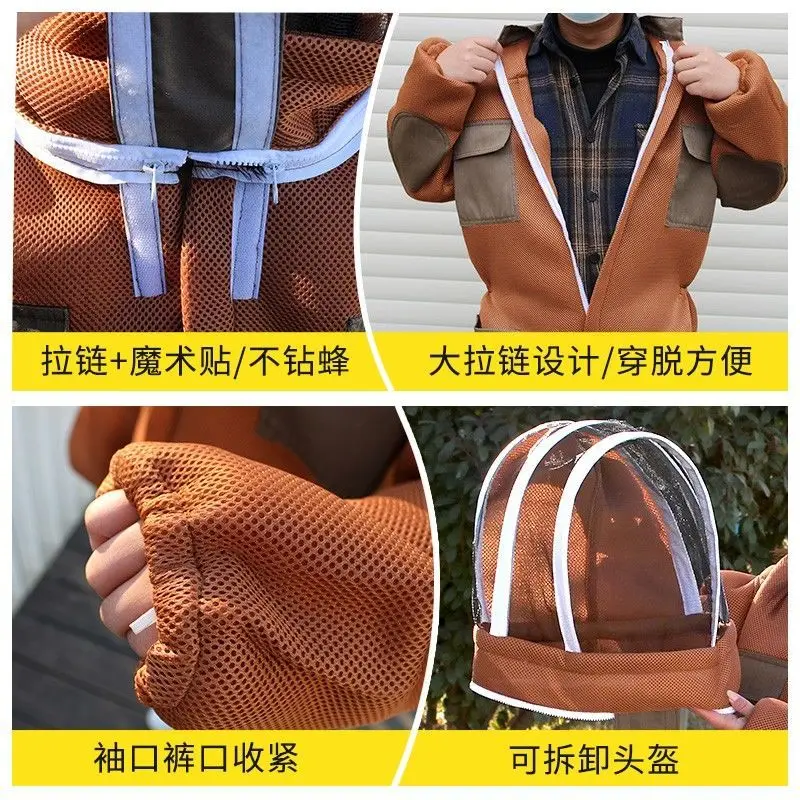 One piece thickened anti bee honey collection special work clothes for catching bees in the wild