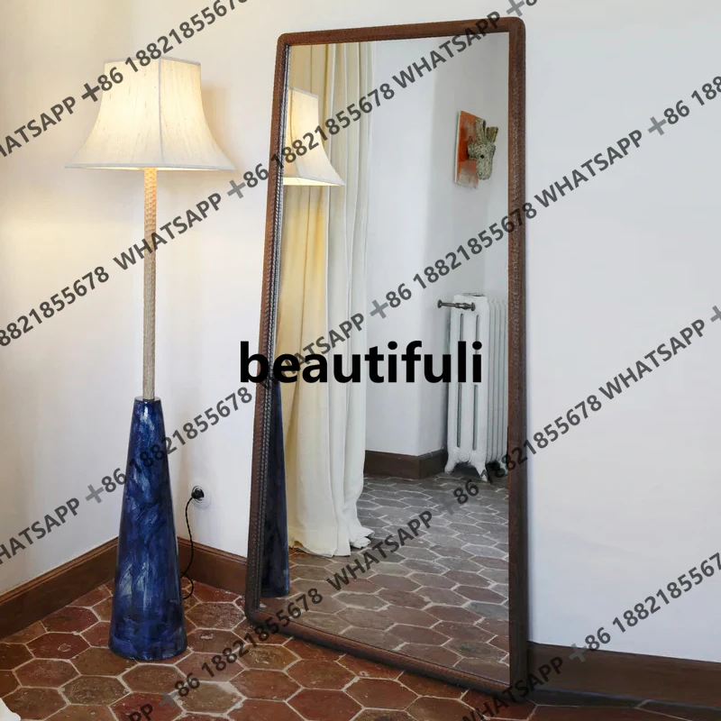 American style rectangular cloakroom dressing mirror European style irregular clothing store fitting mirror