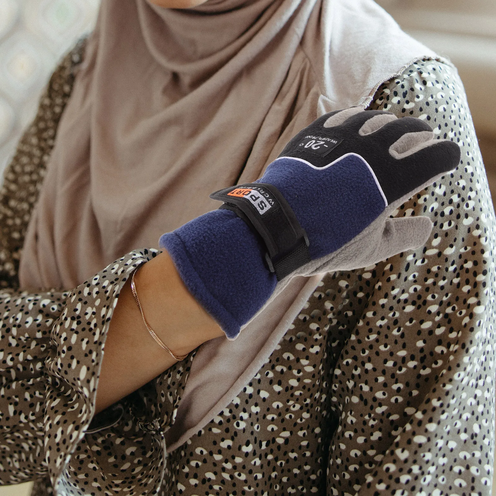 في الهواء الطلق كامل الاصبع الدافئة القطبية الصوف الدراجات الشتاء الرجال الرجال الرياضة قفازات واقية للرجال قفازات الدراجة الشتوية