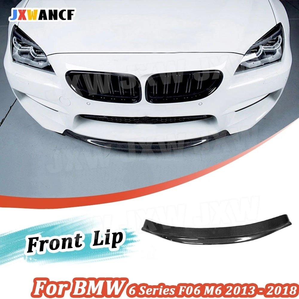 

JXWANCF Carbon Fiber Front Bumper Lip Spoiler for BMW 6 Series F06 F12 F13 M6 2013 - 2018 Front Chin Spoiler FRP Body Kits