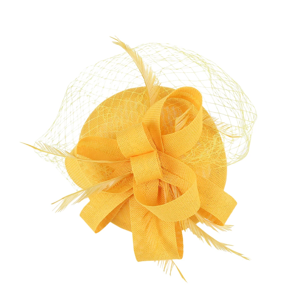 النساء الفاسناتور قبعة أنيق شبكة الحجاب عقال الشاي غطاء الرأس حفلة مأدبة إكسسوارات الشعر الفاسناتور قبعة الشاي حفلة خوذة #1