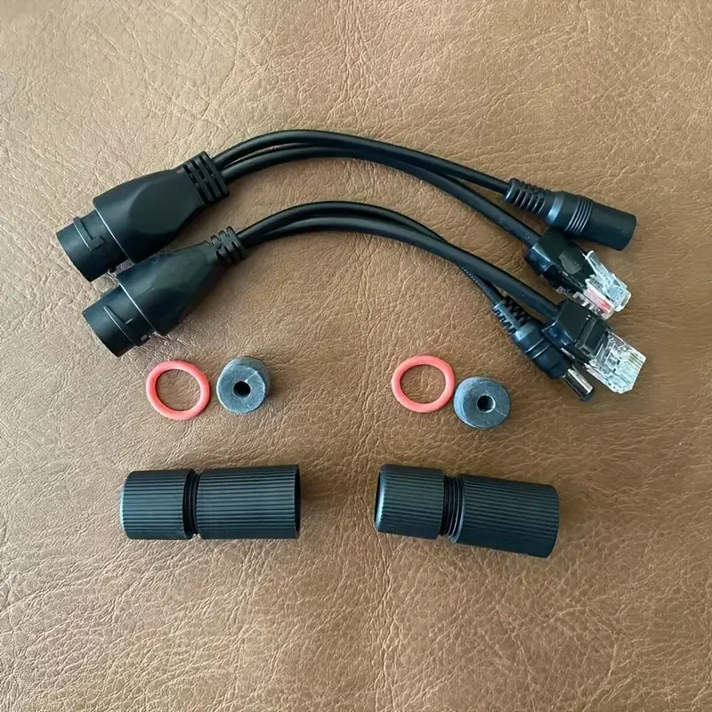 

2pcs POE Splitter Cable RJ45 Injector Passive Power Over Ethernet Adapter Outdoor Black or White Color For IP Camera