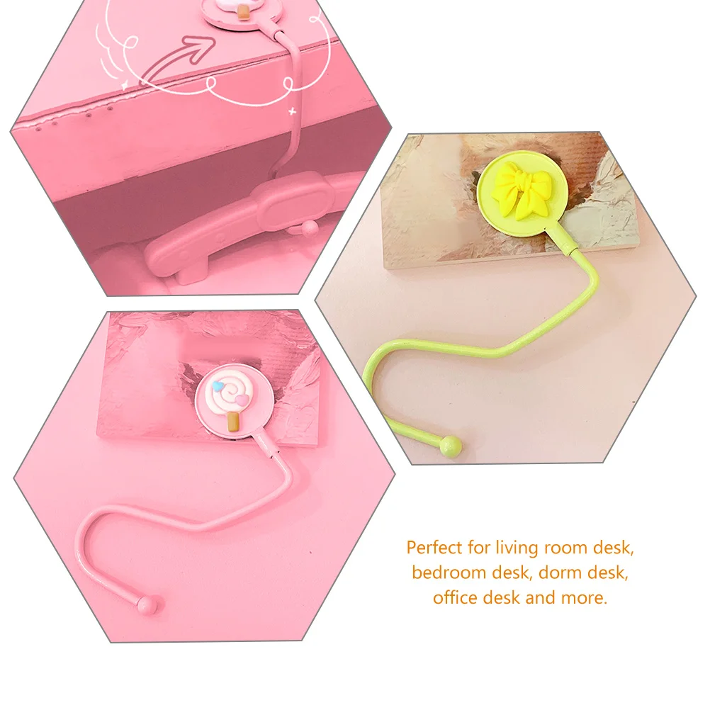 

4pcs Purse Hook For Table Handbag Holder Bag Hanger Desk Organizer Simple Use At Home Office Restaurant Keep Bag Off