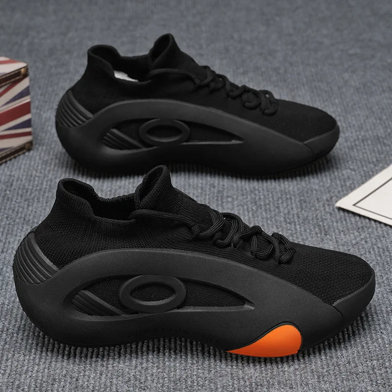 High-End Men's Spring/Summer Shoes Trendy Versatile Breathable Mesh Thick Soles for Teenagers Running And Casual Sports