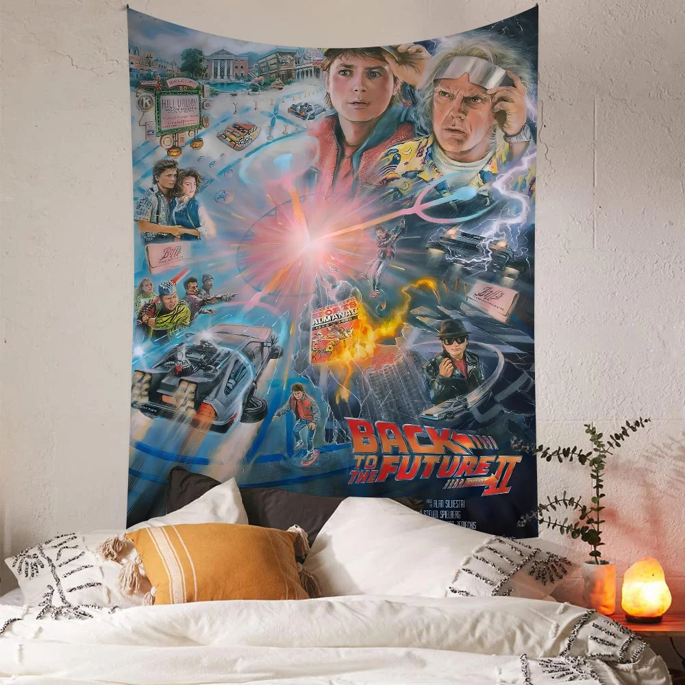 Movie Back To The Future Trilogy Hanging Bohemian Tapestry Bohemian Wall Tapestries Mandala Kawaii Room Decor